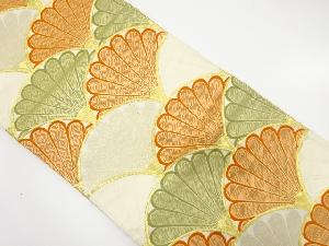 アンティーク　花青海波模様織り出し袋帯(材料)